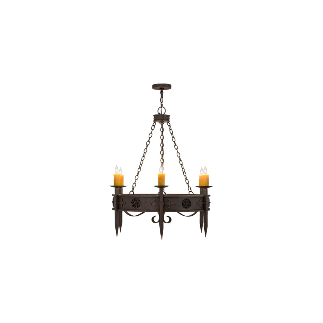 Calandra 6 Light 36" Wide Taper Candle Style Chandelier