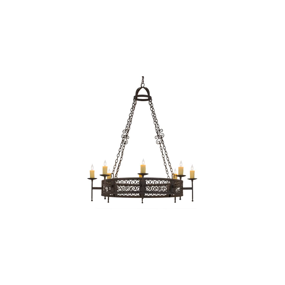 Toscano 8 Light 48" Wide Taper Candle Style Chandelier