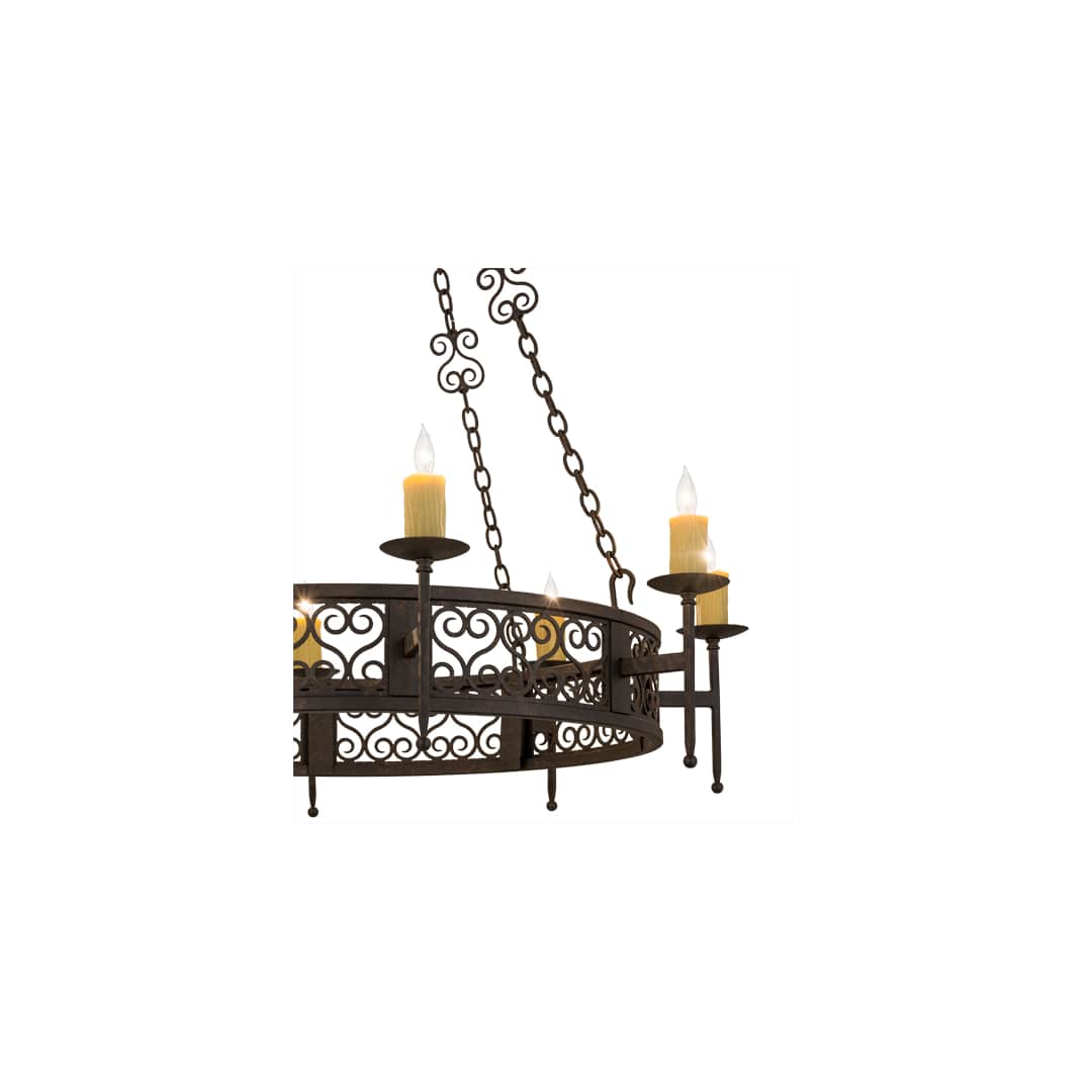 Toscano 8 Light 48" Wide Taper Candle Style Chandelier