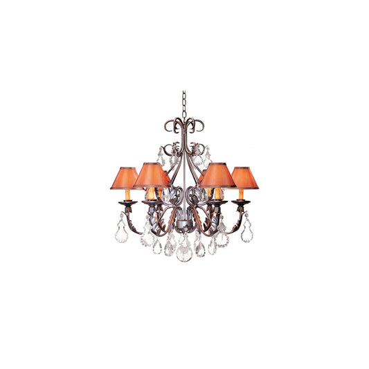 French Elegance 6 Light 28" Wide Crystal Chandelier