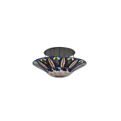 Tampa Bay 12 Light 60" Wide Semi-Flush Bowl Ceiling Fixture - Oil Rubbed Bronze Finish