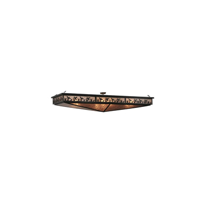 Ducks in Flight 8 Light 80" Wide Semi-Flush Linear Ceiling Fixture