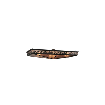 Ducks in Flight 8 Light 80" Wide Semi-Flush Linear Ceiling Fixture