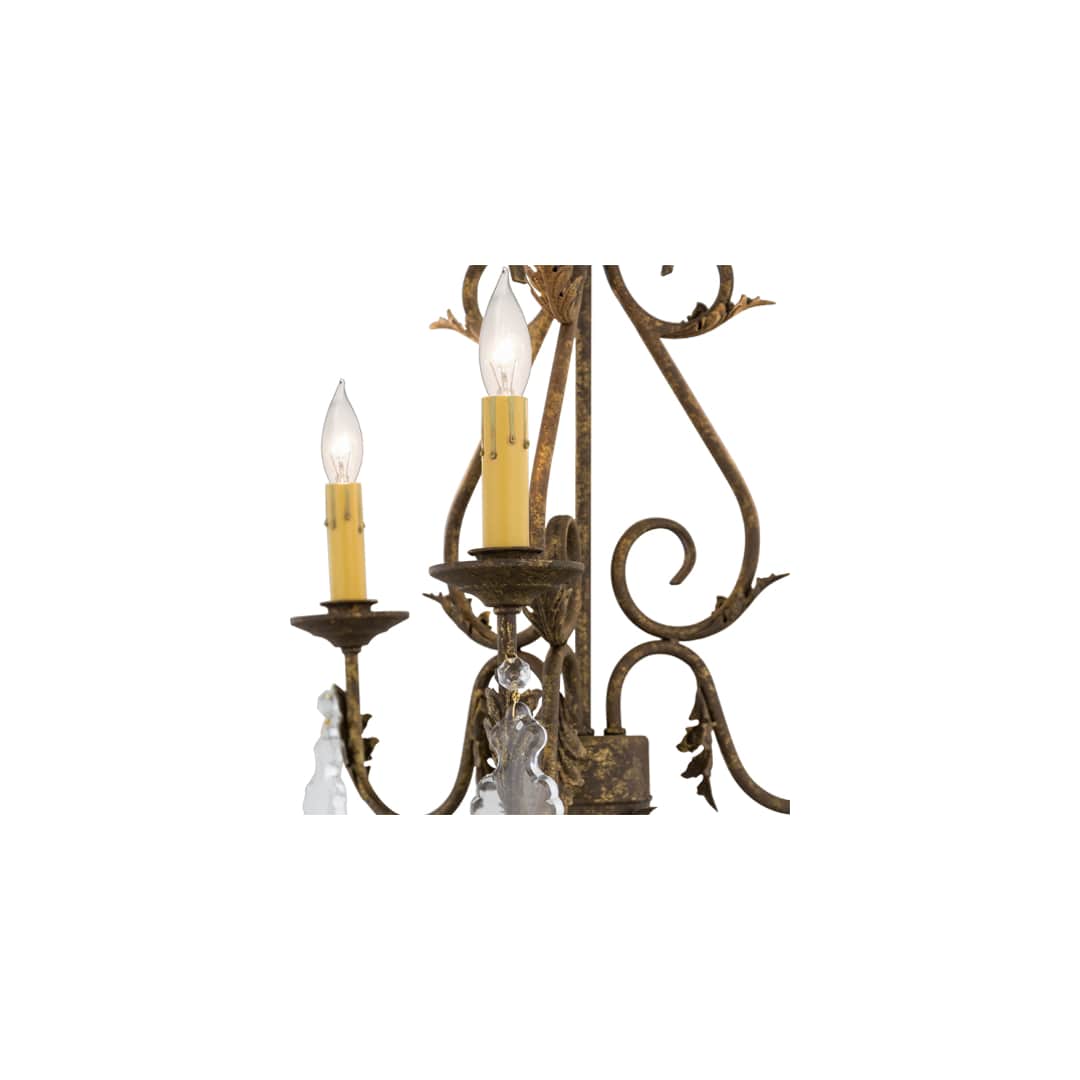 French Elegance 3 Light 18" Wide Crystal Candle Style Chandelier