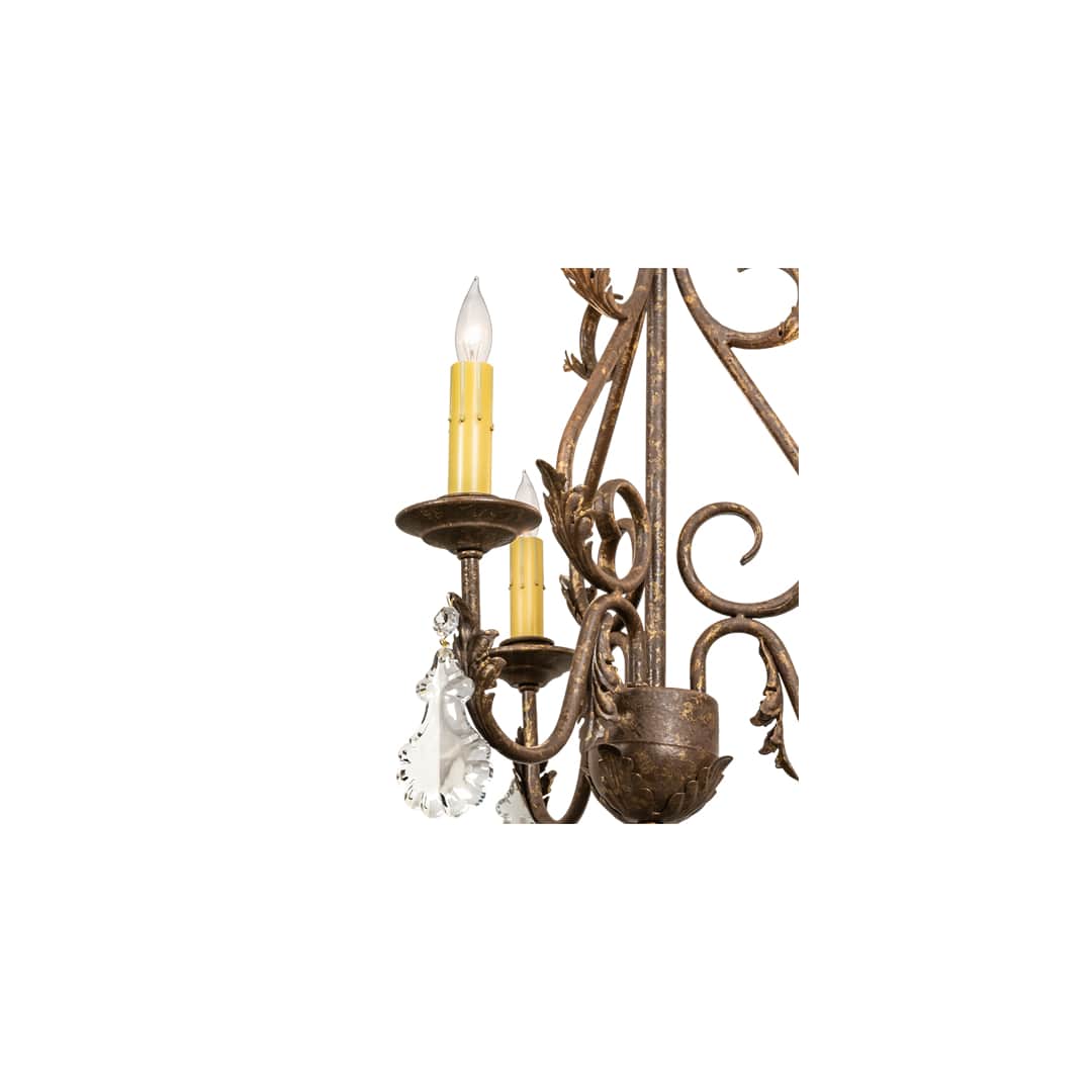 French Elegance 3 Light 18" Wide Crystal Candle Style Chandelier