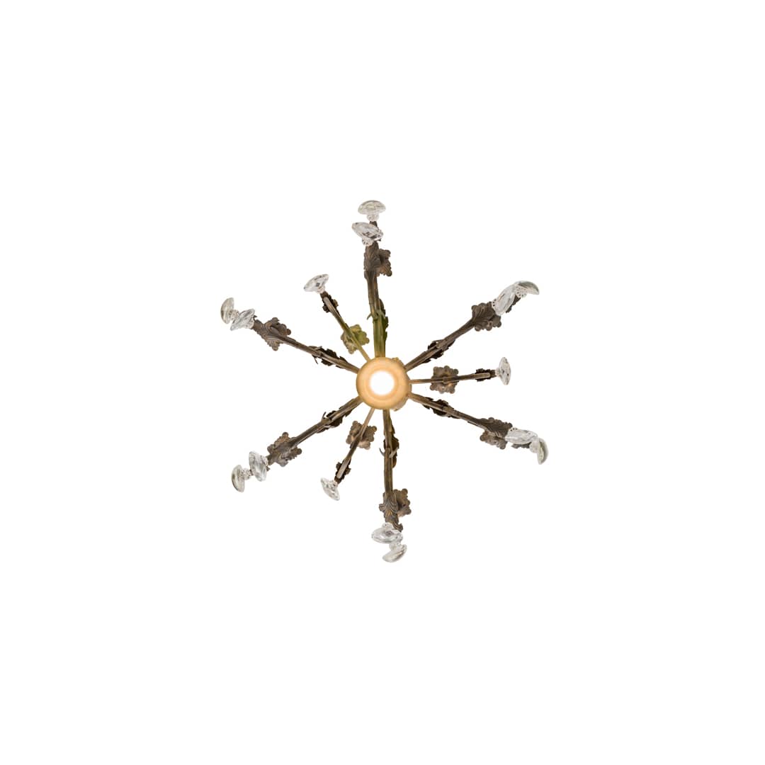 New Country French 9 Light 26" Wide Crystal Candle Style Chandelier