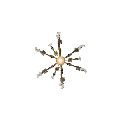 New Country French 9 Light 26" Wide Crystal Candle Style Chandelier