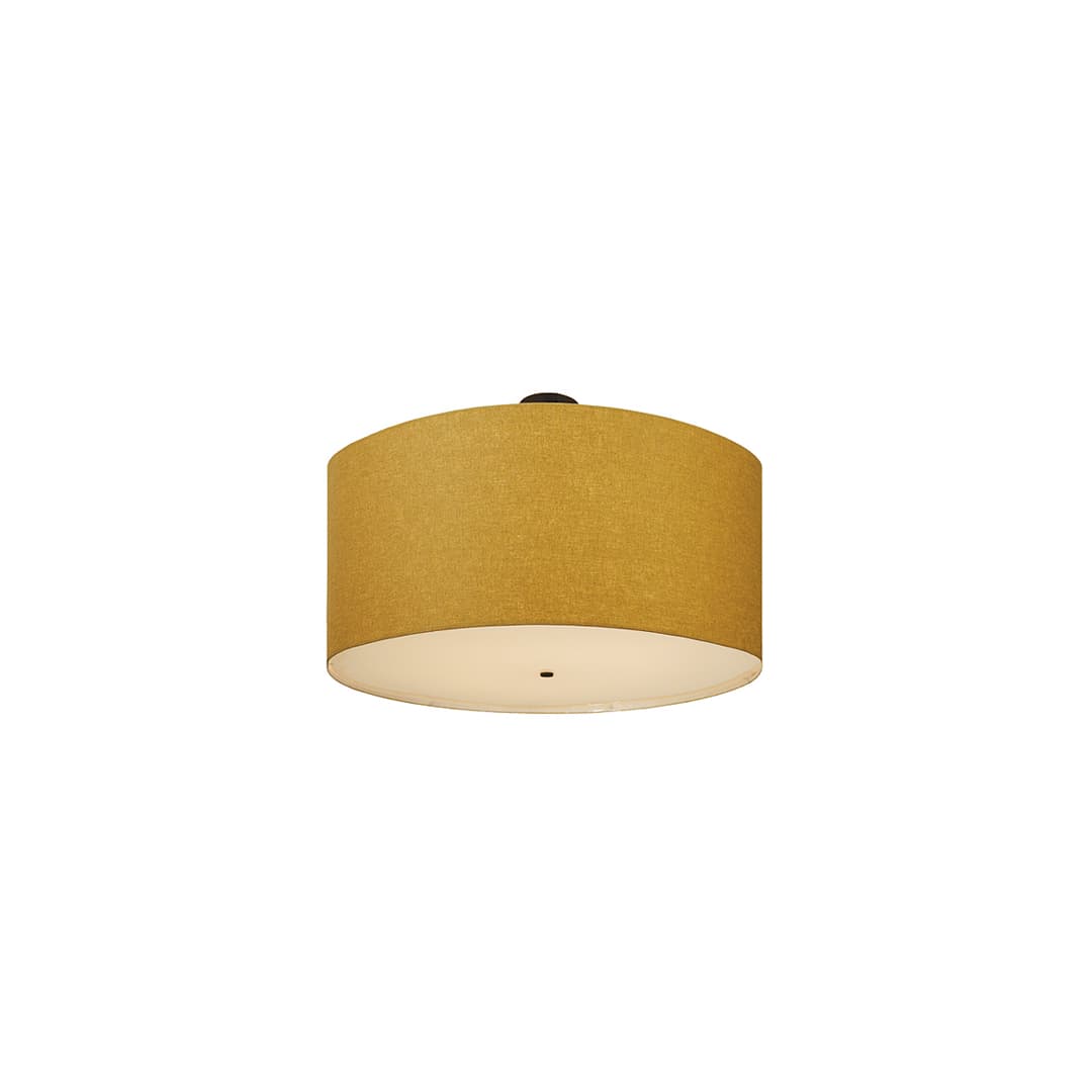 Cilindro 8 Light 48" Wide Semi-Flush Drum Ceiling Fixture - Textured Black Finish