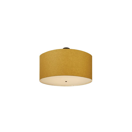 Cilindro 8 Light 48" Wide Semi-Flush Drum Ceiling Fixture - Textured Black Finish