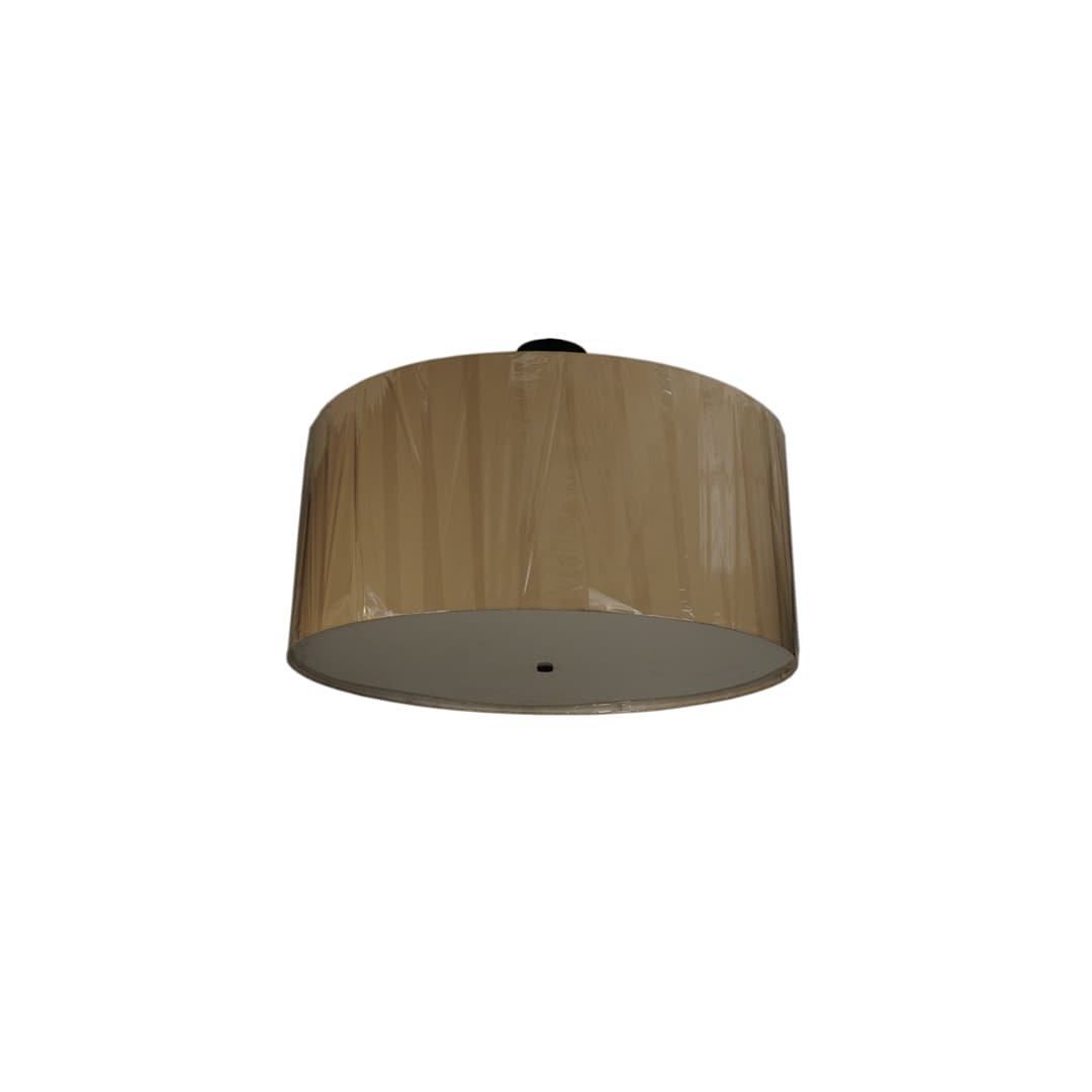 Cilindro 8 Light 48" Wide Semi-Flush Drum Ceiling Fixture - Textured Black Finish