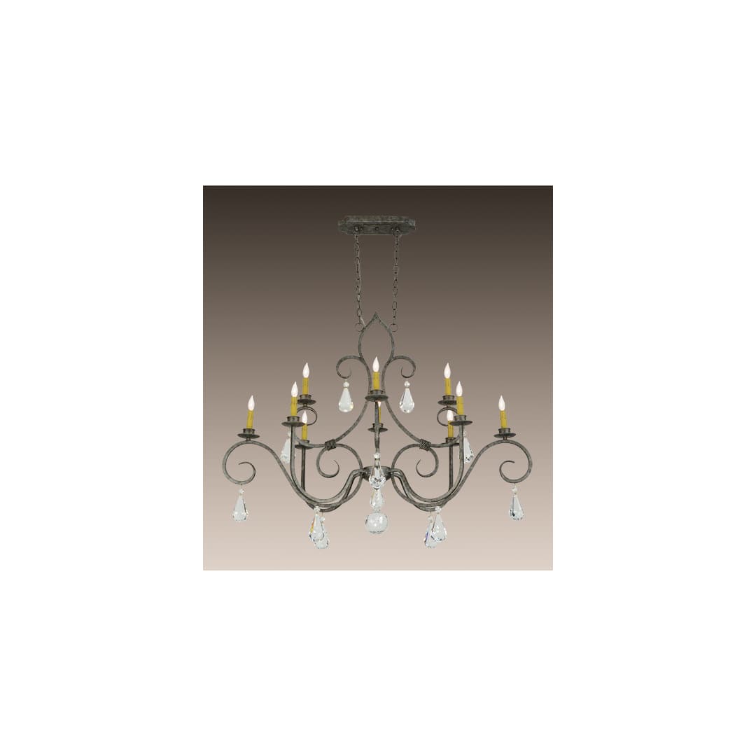 Celine 10 Light 28" Wide Crystal Candle Style Chandelier