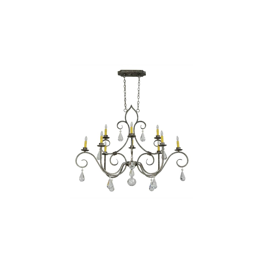 Celine 10 Light 28" Wide Crystal Candle Style Chandelier