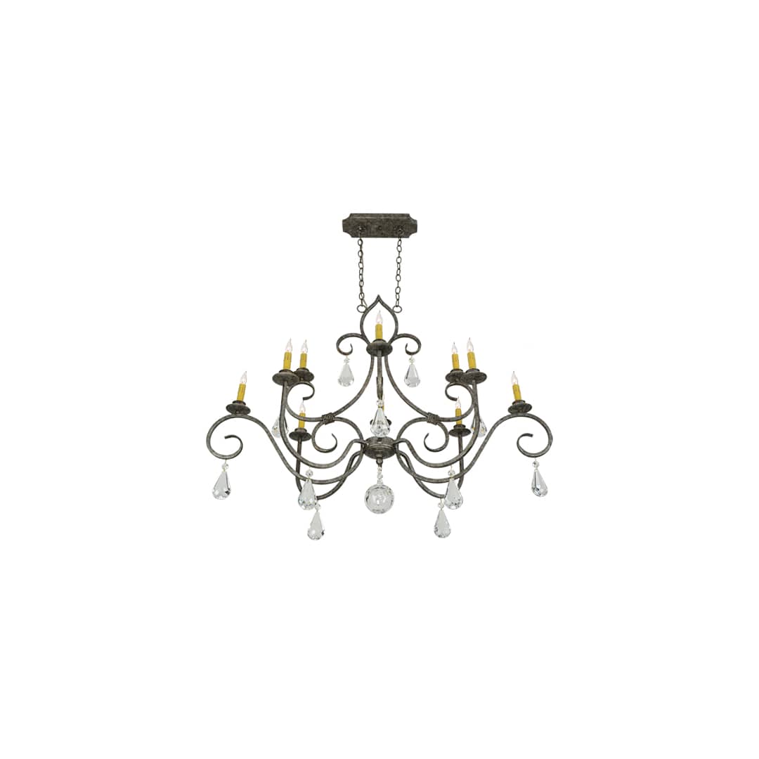 Celine 10 Light 28" Wide Crystal Candle Style Chandelier