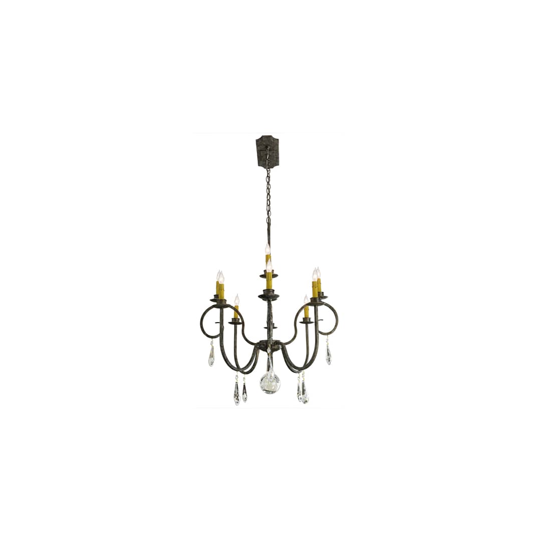 Celine 10 Light 28" Wide Crystal Candle Style Chandelier