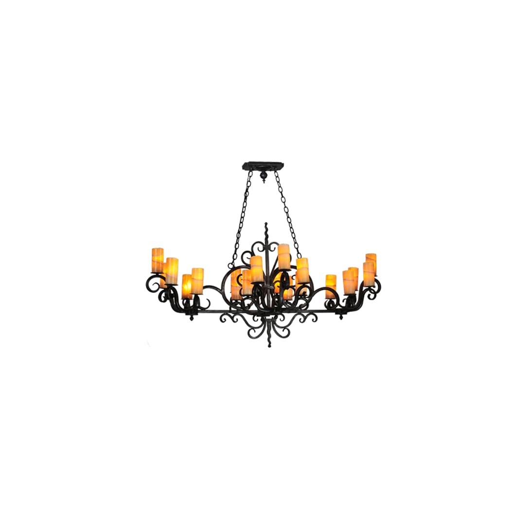 Kean 20 Light 34" Wide Pillar Candle Style Chandelier
