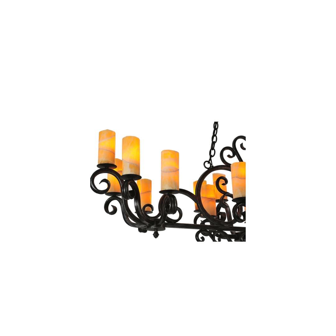 Kean 20 Light 34" Wide Pillar Candle Style Chandelier