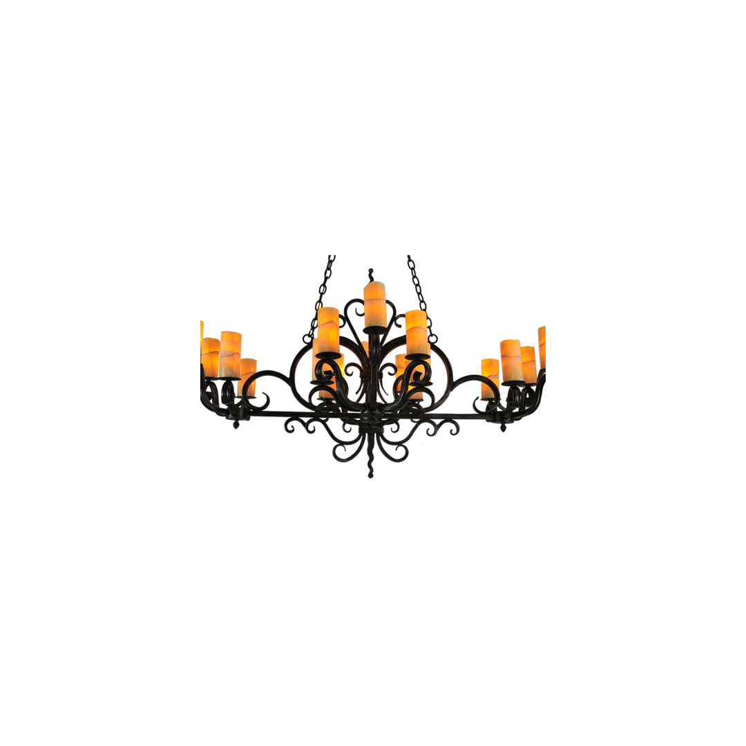 Kean 20 Light 34" Wide Pillar Candle Style Chandelier
