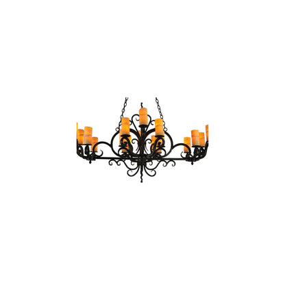 Kean 20 Light 34" Wide Pillar Candle Style Chandelier