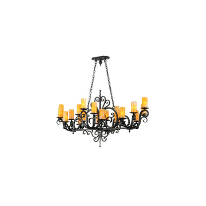 Kean 20 Light 34" Wide Pillar Candle Style Chandelier