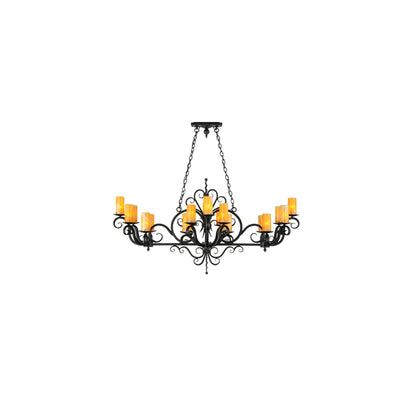 Kean 20 Light 34" Wide Pillar Candle Style Chandelier
