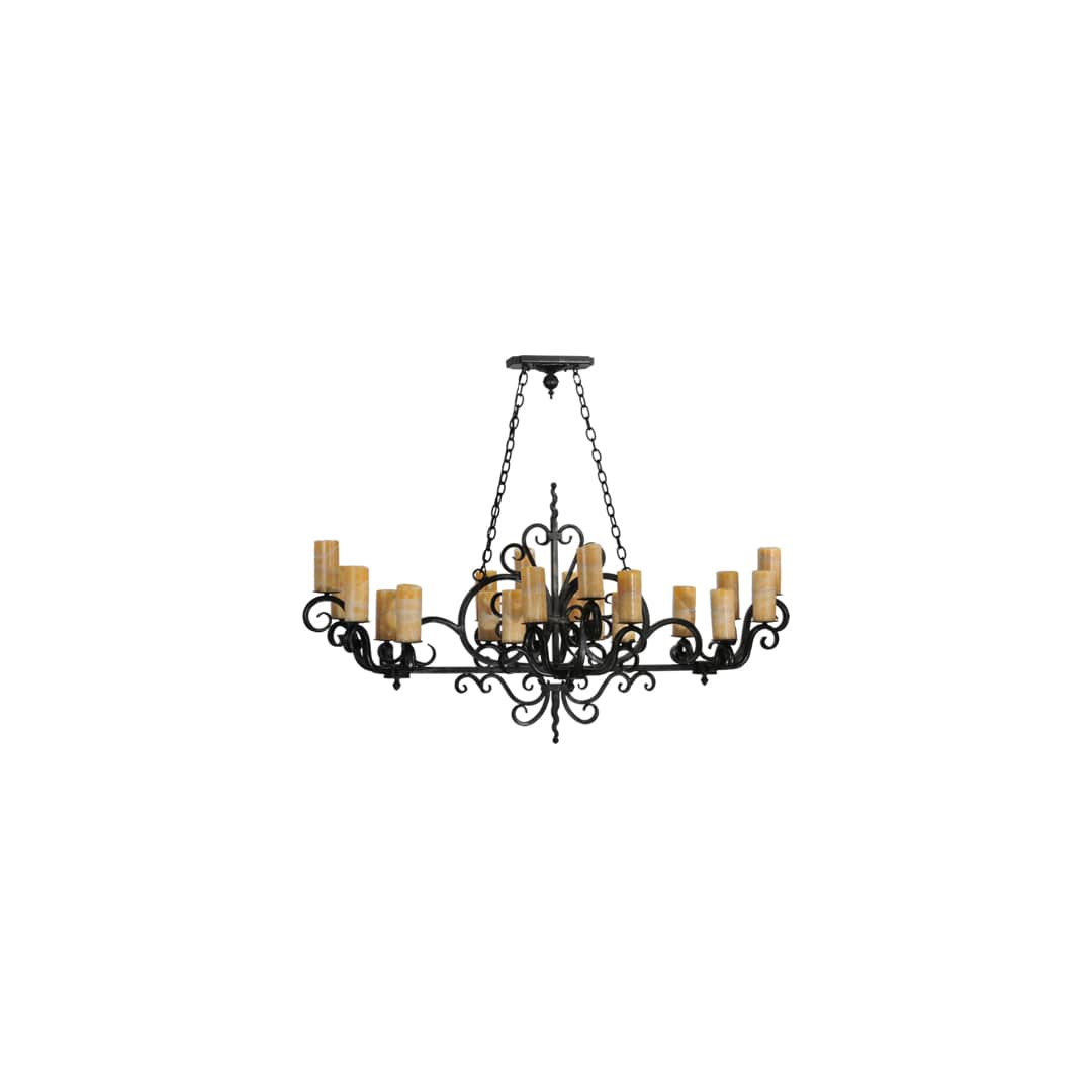 Kean 20 Light 34" Wide Pillar Candle Style Chandelier