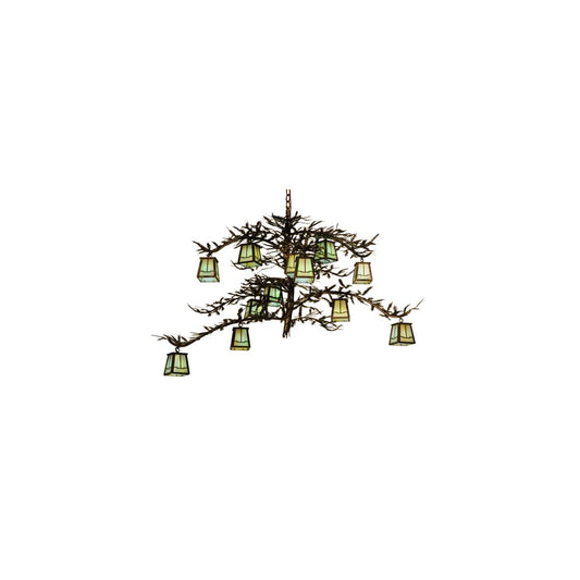 Pine Branch Valley View 12 Light 50" Wide Chandelier