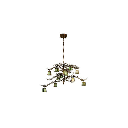 Pine Branch Valley View 12 Light 50" Wide Chandelier