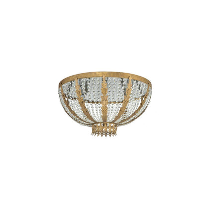 Chrisanne 5 Light 33" Wide Flush Mount Bowl Ceiling Fixture - Chrome Finish