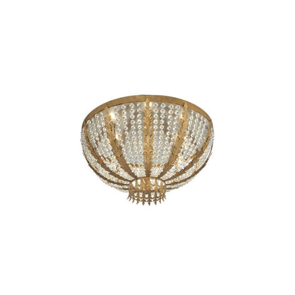Chrisanne 5 Light 33" Wide Flush Mount Bowl Ceiling Fixture - Chrome Finish