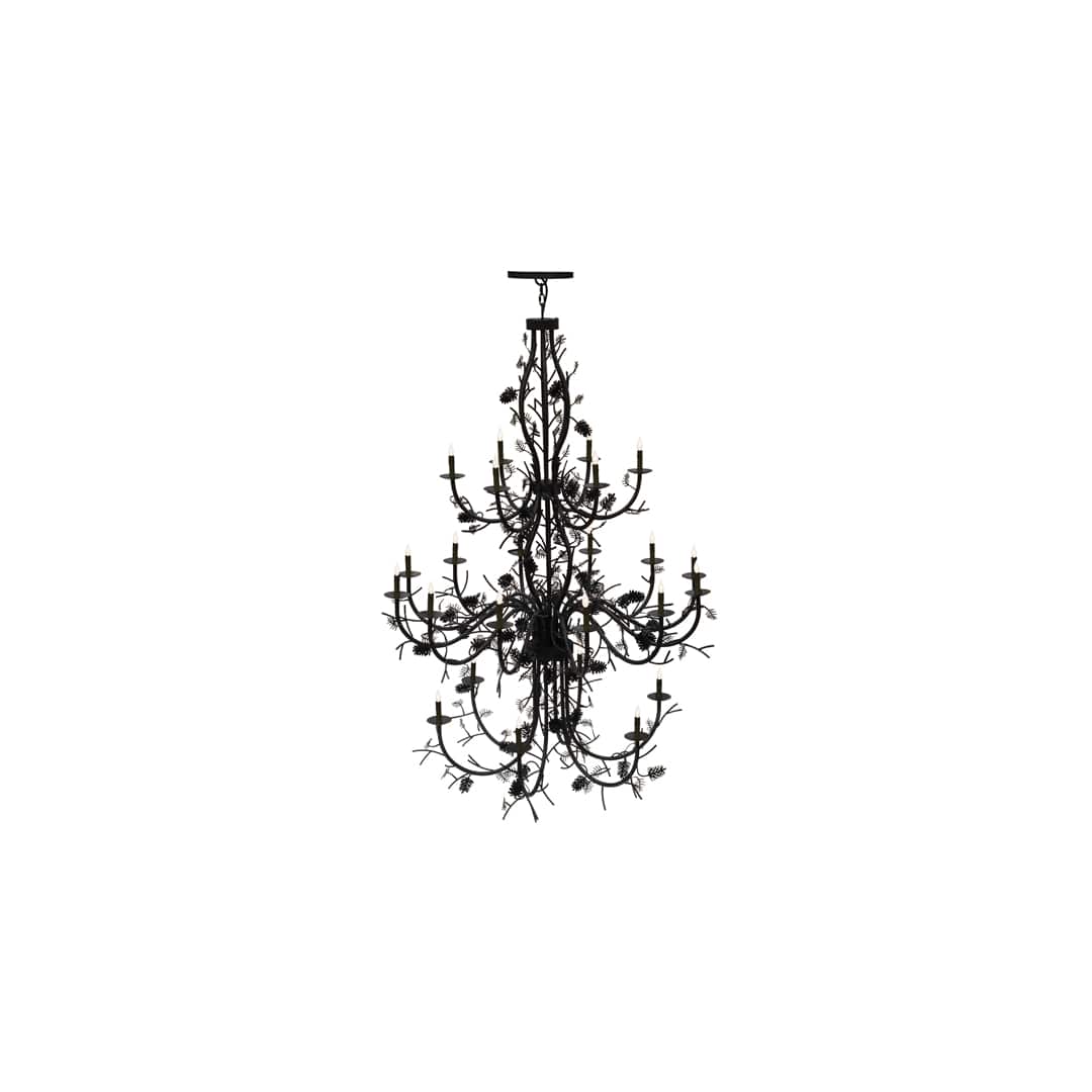 Pinecone 24 Light 60" Wide Taper Candle Style Chandelier
