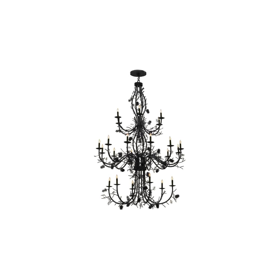 Pinecone 24 Light 60" Wide Taper Candle Style Chandelier