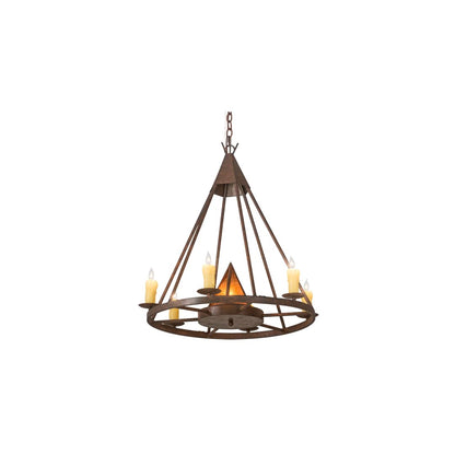 Desert Arrow 7 Light 30" Wide Taper Candle Style Chandelier