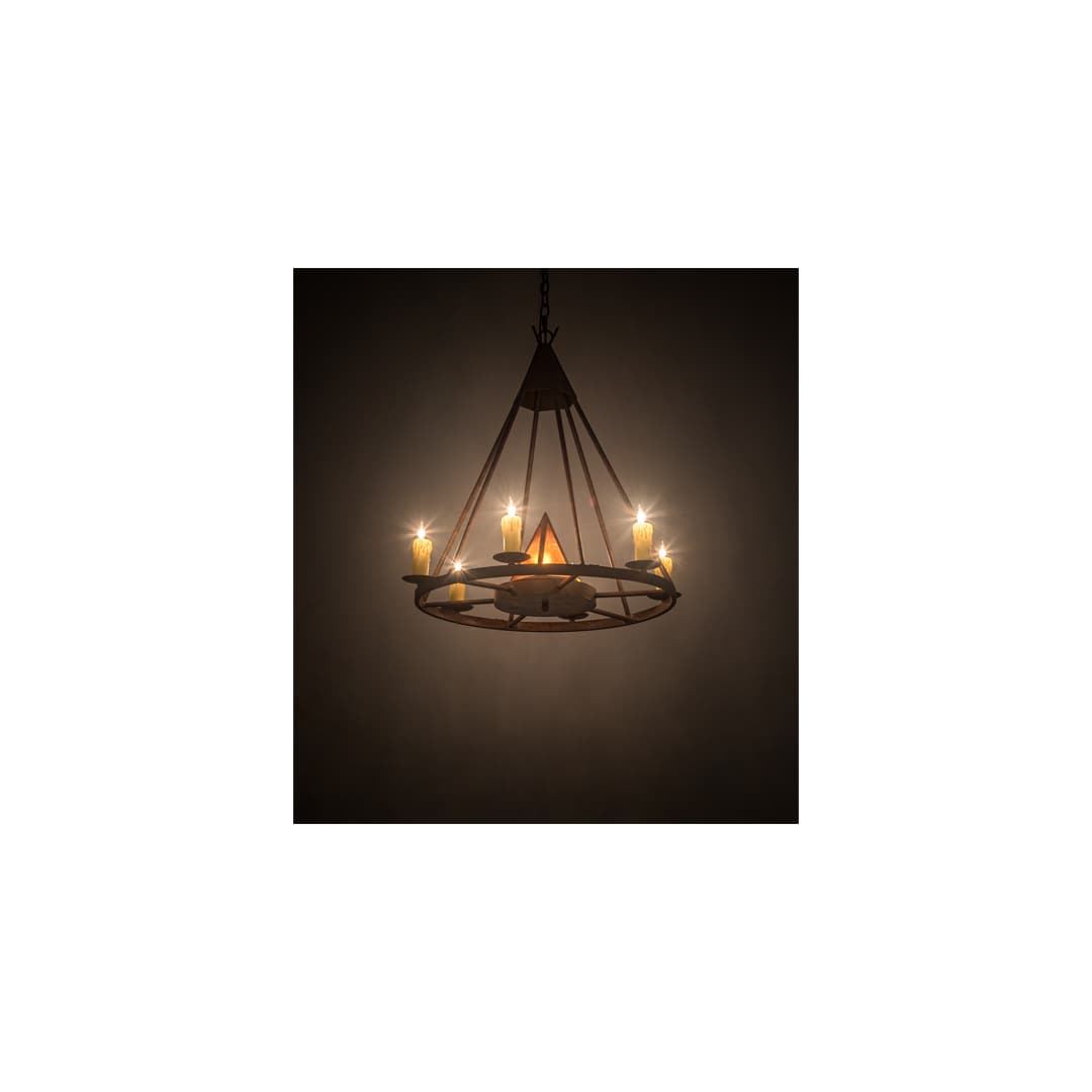 Desert Arrow 7 Light 30" Wide Taper Candle Style Chandelier