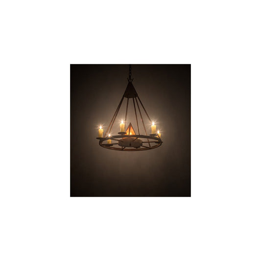 Desert Arrow 7 Light 30" Wide Taper Candle Style Chandelier