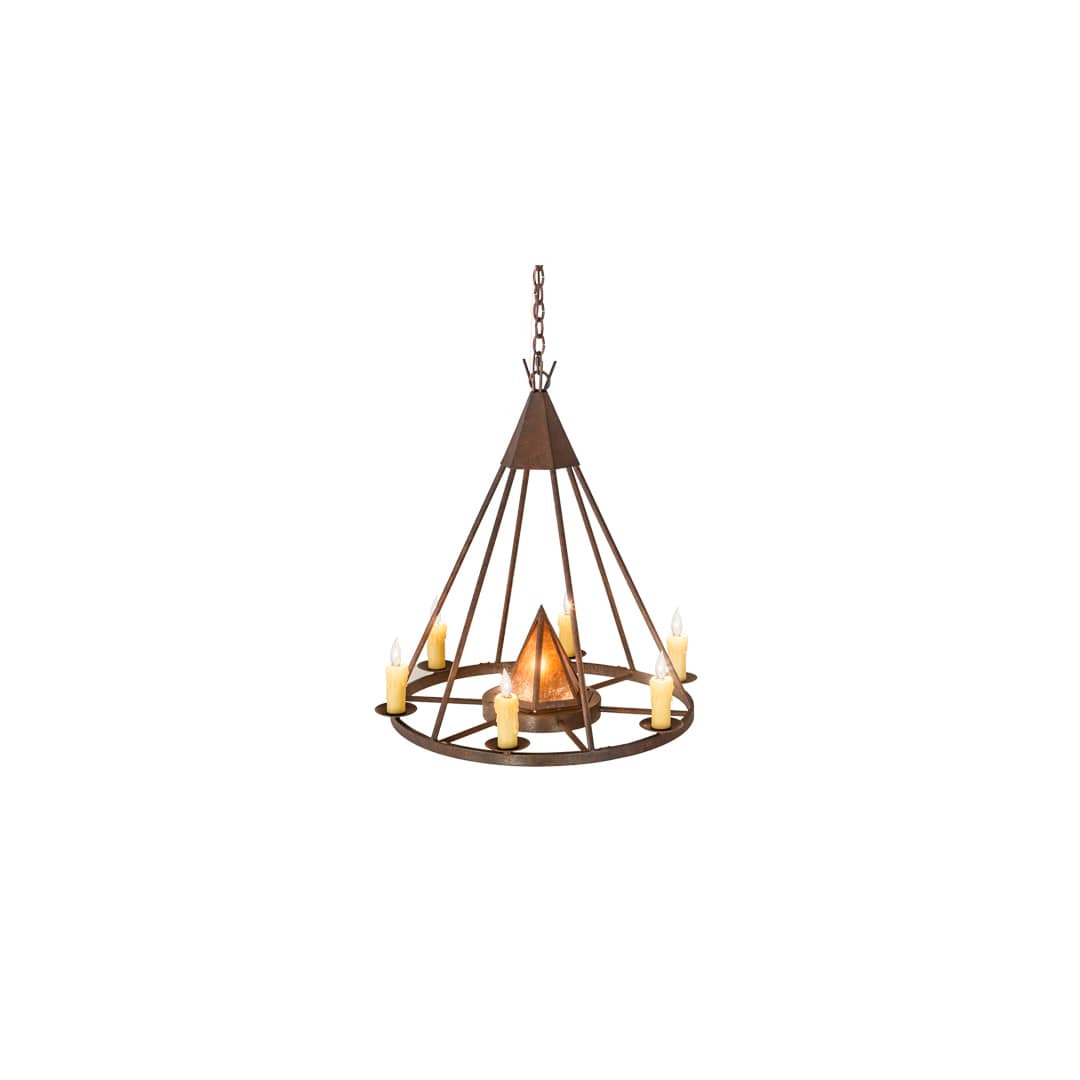 Desert Arrow 7 Light 30" Wide Taper Candle Style Chandelier