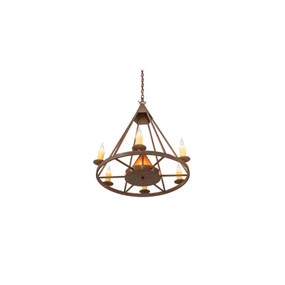 Desert Arrow 7 Light 30" Wide Taper Candle Style Chandelier