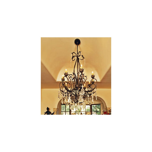 Felicia 10 Light 54" Wide Crystal Candle Style Chandelier