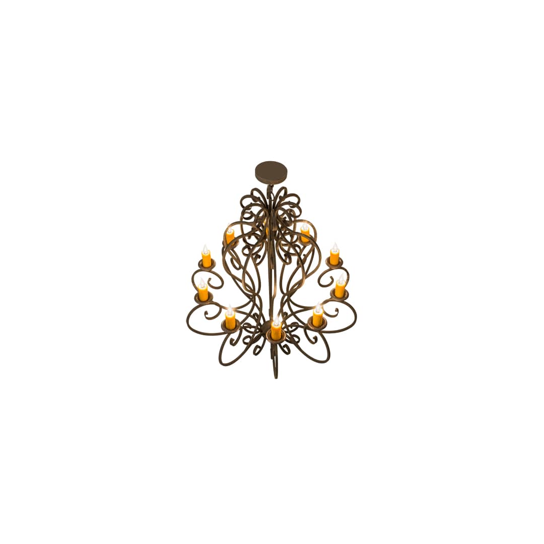 Fernando 10 Light 42" Wide Taper Candle Style Chandelier