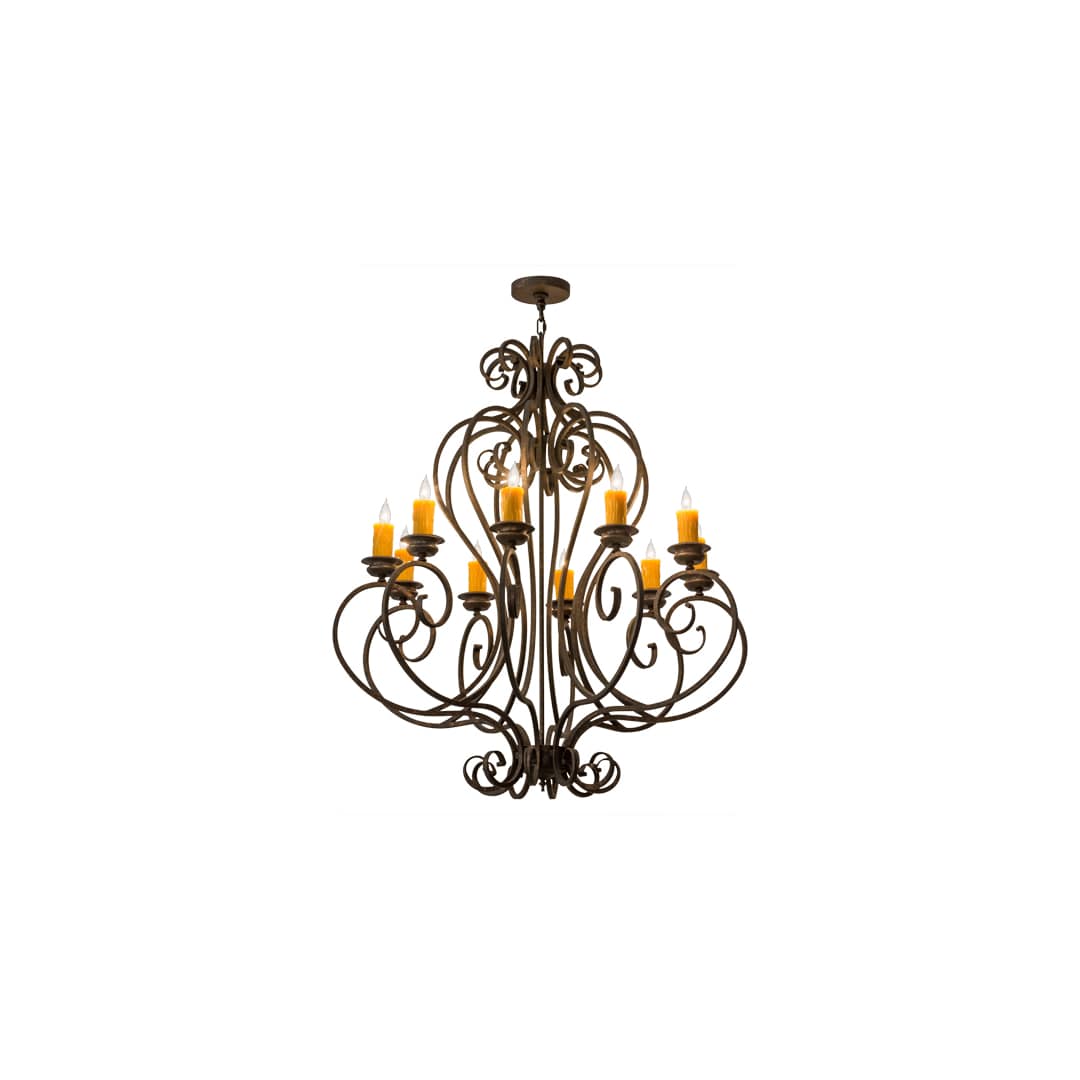 Fernando 10 Light 42" Wide Taper Candle Style Chandelier