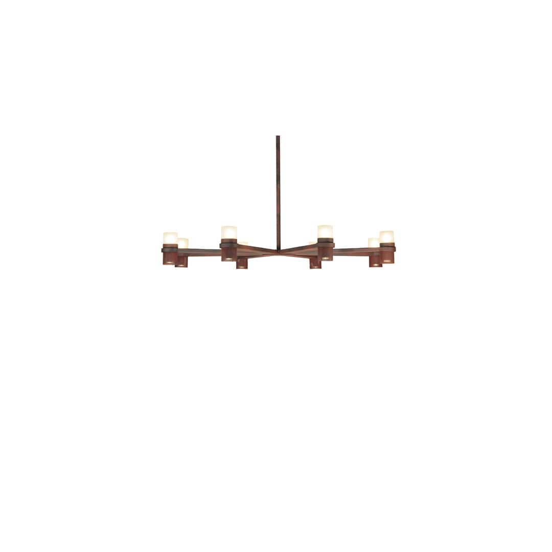 Etoiles 8 Light 73" Wide Wrought Iron Candle Style Chandelier