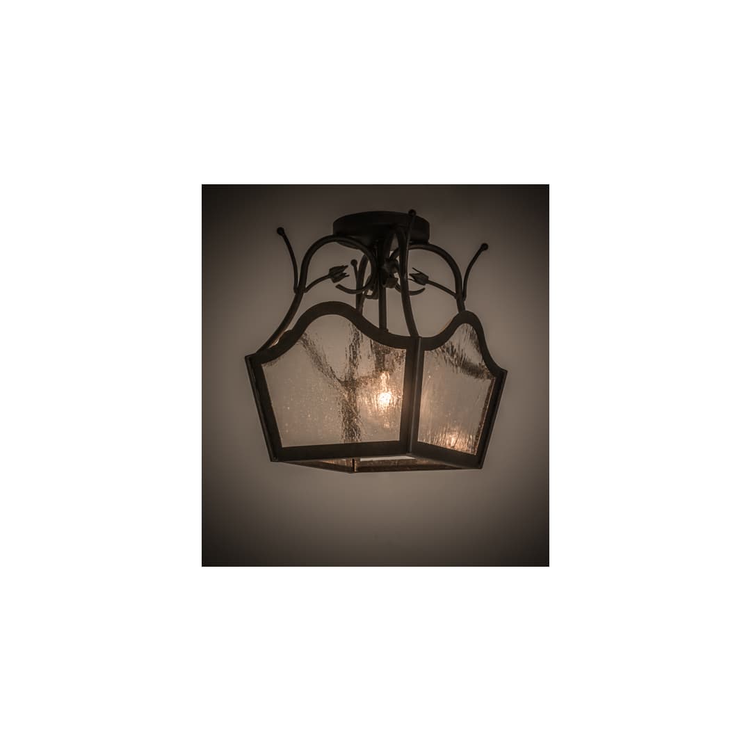 Terena 14" Wide Semi-Flush Square Ceiling Fixture
