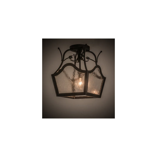 Terena 14" Wide Semi-Flush Square Ceiling Fixture