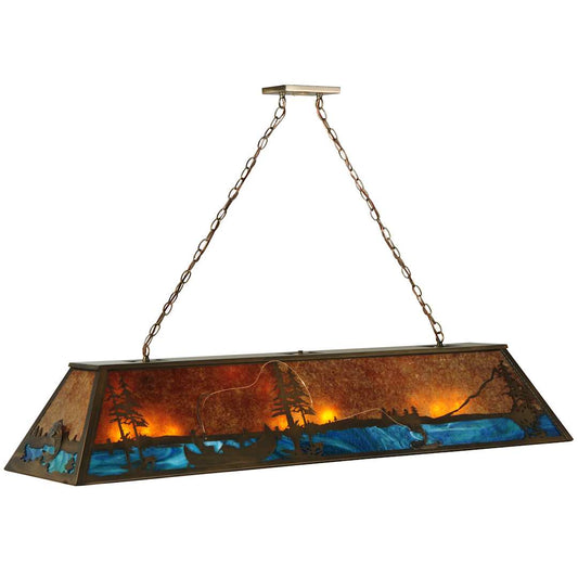 61" L Trout & Fisherman Island / Billiard Fixture