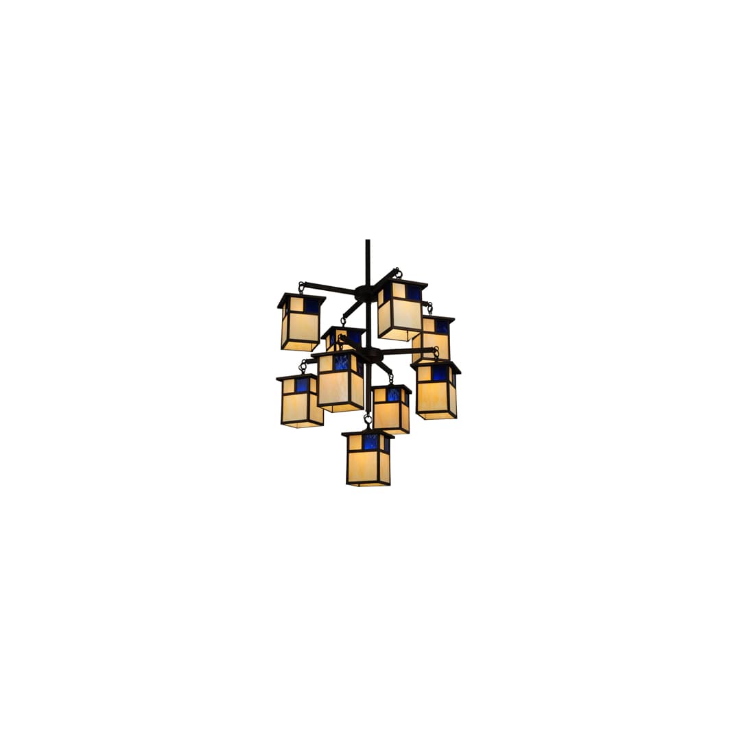 Hyde Park T Mission 9 Light 32" Wide Chandelier