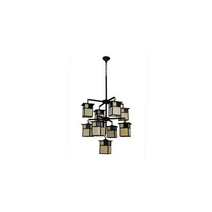 Hyde Park T Mission 9 Light 32" Wide Chandelier