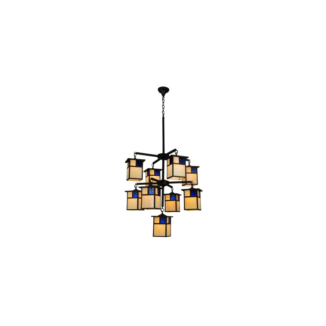 Hyde Park T Mission 9 Light 32" Wide Chandelier