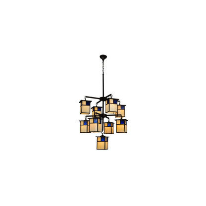 Hyde Park T Mission 9 Light 32" Wide Chandelier