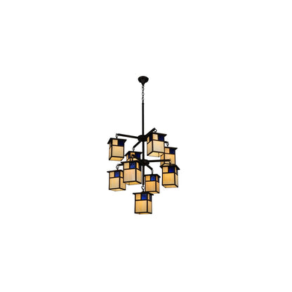 Hyde Park T Mission 9 Light 32" Wide Chandelier