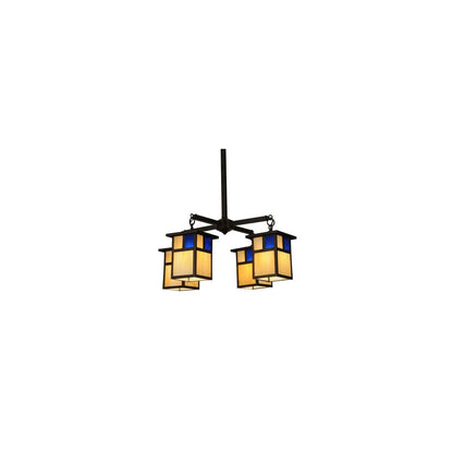 Hyde Park T Mission 4 Light 25" Wide Chandelier