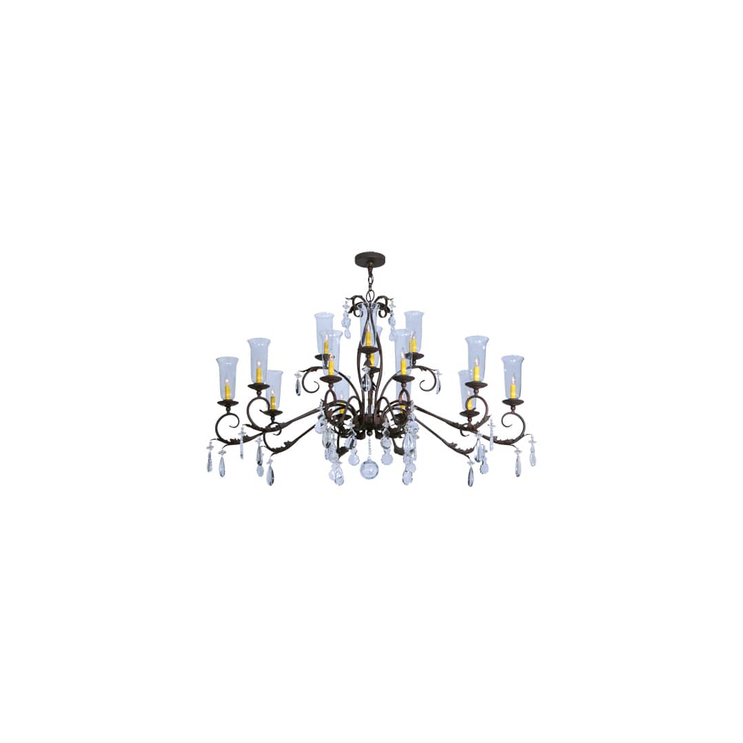 Windsor 14 Light 38" Wide Crystal Candle Style Chandelier - Custom Finish